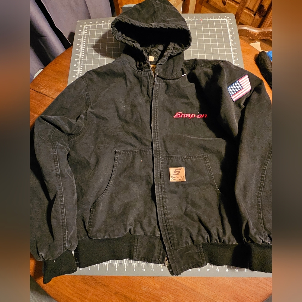 Carhartt Snap On Zip Front Hoodie Size L